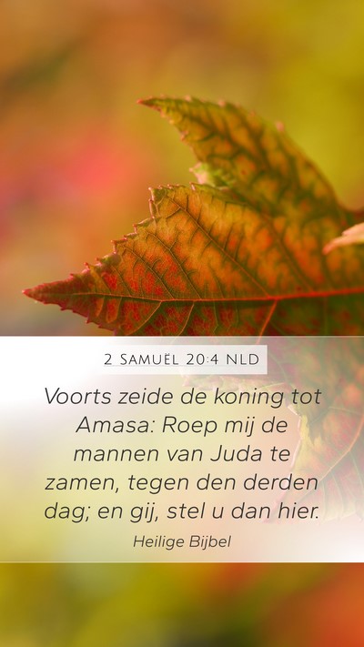 2 Samuël 20:4 NLD Mobile Phone Wallpaper - Voorts zeide de koning tot Amasa: Roep mij de - Mobile Bible Verse Wallpaper