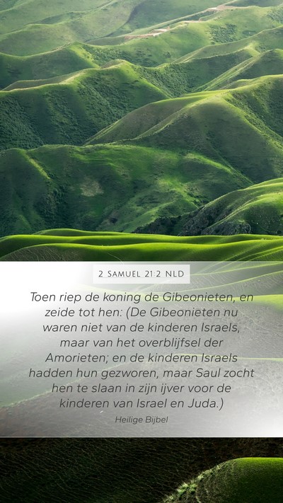 2 Samuël 21:2 NLD Bible Verse Image