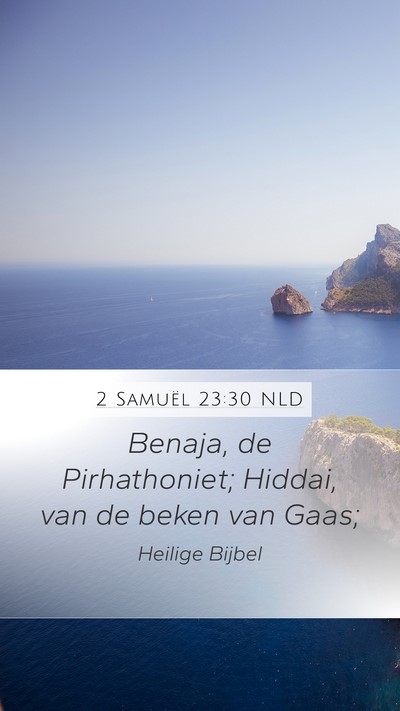 2 Samuël 23:30 NLD Bible Verse Image