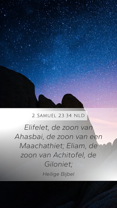 2 Samuël 23:34 NLD Bible Verse Image