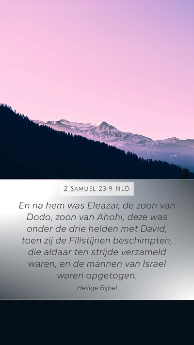 2 Samuël 23:9 NLD Bible Verse Image