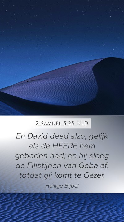 2 Samuël 5:25 NLD Bible Verse Image