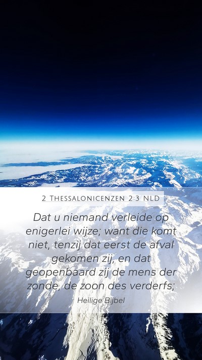 2 Thessalonicenzen 2:3 NLD Bible Verse Image