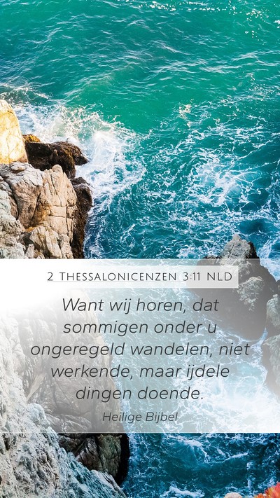 2 Thessalonicenzen 3:11 NLD Bible Verse Image
