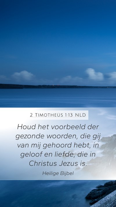 2 Timotheüs 1:13 NLD Bible Verse Image