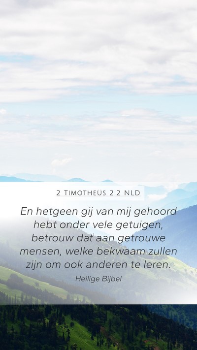 2 Timotheüs 2:2 NLD Bible Verse Image