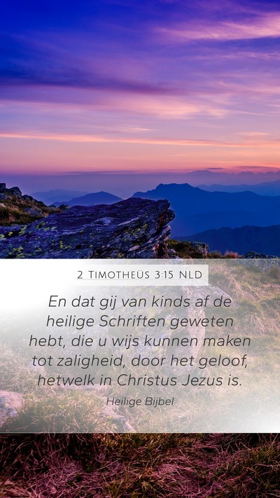 2 Timotheüs 3:15 NLD Bible Verse Image