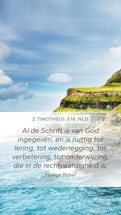 2 Timotheüs 3:16 NLD Bible Verse Image