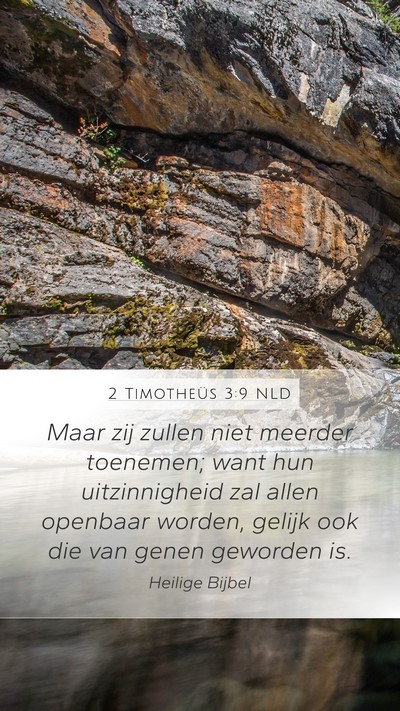 2 Timotheüs 3:9 NLD Bible Verse Image