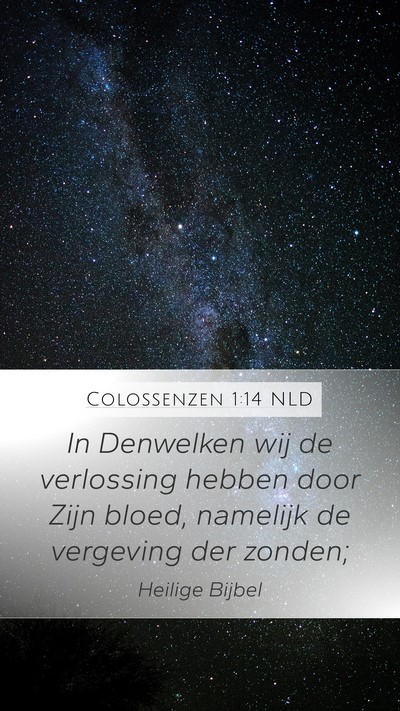 Colossenzen 1:14 NLD Bible Verse Image