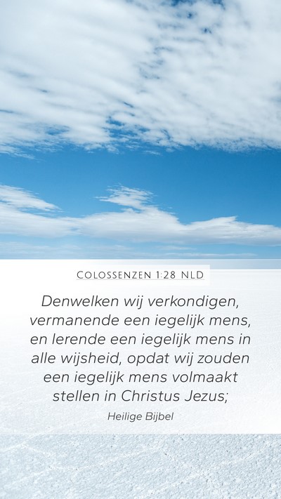 Colossenzen 1:28 NLD Bible Verse Image