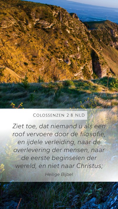 Colossenzen 2:8 NLD Bible Verse Image