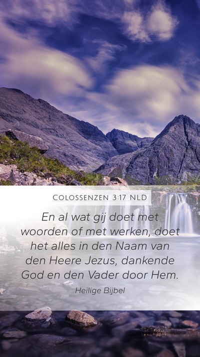 Colossenzen 3:17 NLD Bible Verse Image