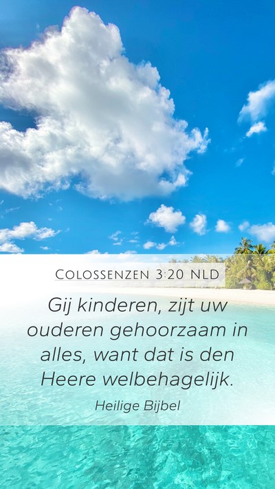 Colossenzen 3:20 NLD Bible Verse Image