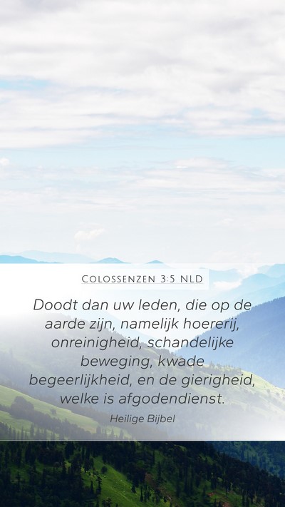 Colossenzen 3:5 NLD Bible Verse Image