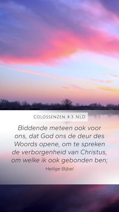Colossenzen 4:3 NLD Bible Verse Image