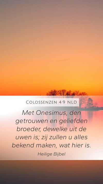 Colossenzen 4:9 NLD Bible Verse Image