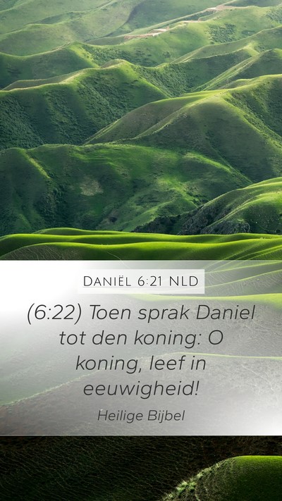 Daniël 6:21 NLD Bible Verse Image