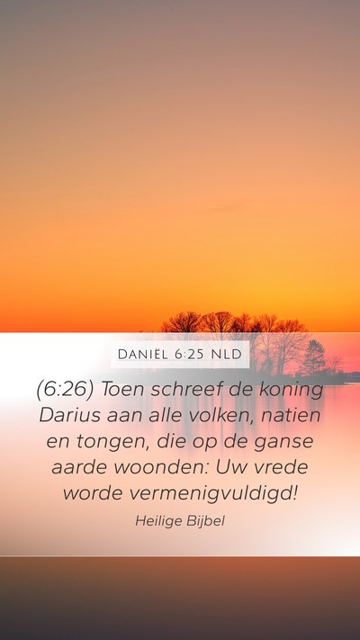 Daniël 6:25 NLD Bible Verse Image