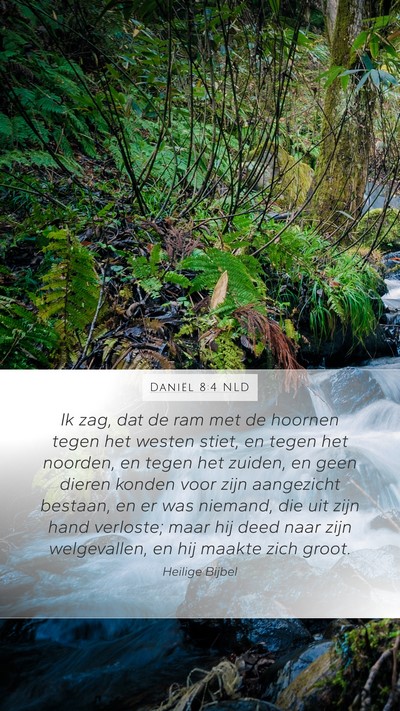 Daniël 8:4 NLD Mobile Phone Wallpaper - Ik zag, dat de ram met de hoornen tegen het - Mobile Bible Verse Wallpaper