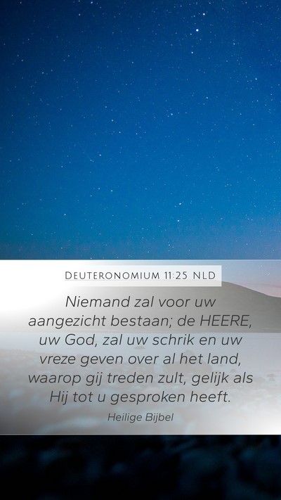 Deuteronomium 11:25 NLD Bible Verse Image