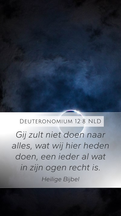 Deuteronomium 12:8 NLD Bible Verse Image
