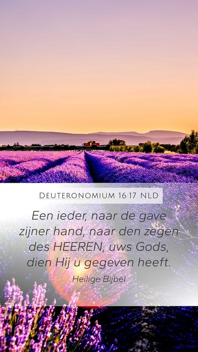 Deuteronomium 16:17 NLD Mobile Phone Wallpaper - Een ieder, naar de gave zijner hand, naar den - Mobile Bible Verse Wallpaper