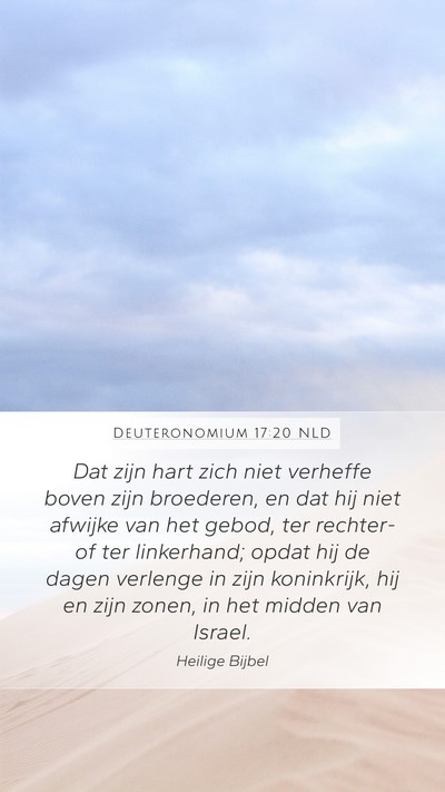 Deuteronomium 17:20 NLD Bible Verse Image