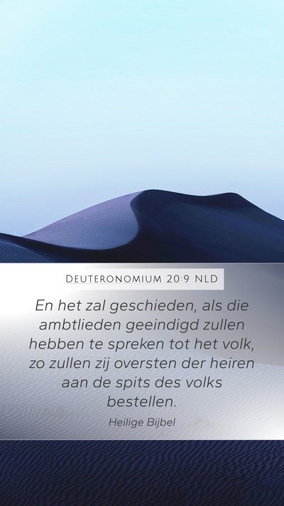 Deuteronomium 20:9 NLD Mobile Phone Wallpaper - En het zal geschieden, als die ambtlieden - Mobile Bible Verse Wallpaper