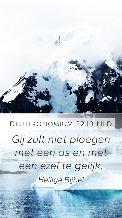 Deuteronomium 22:10 NLD Mobile Phone Wallpaper - Gij zult niet ploegen met een os en met een ezel - Mobile Bible Verse Wallpaper