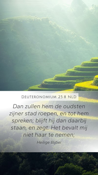 Deuteronomium 25:8 NLD Mobile Phone Wallpaper - Dan zullen hem de oudsten zijner stad roepen, en - Mobile Bible Verse Wallpaper