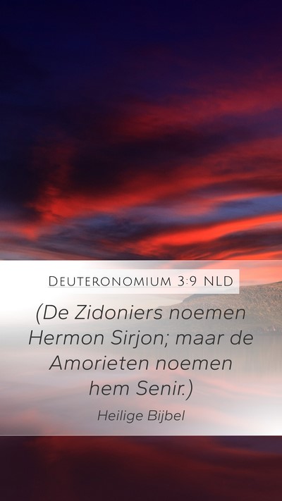 Deuteronomium 3:9 NLD Mobile Phone Wallpaper - (De Zidoniers noemen Hermon Sirjon; maar de - Mobile Bible Verse Wallpaper