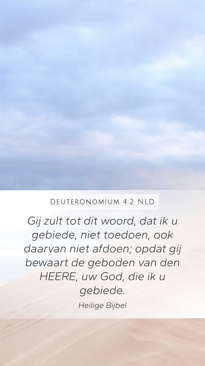 Deuteronomium 4:2 NLD Bible Verse Image