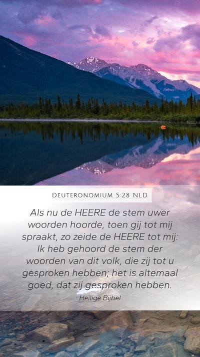Deuteronomium 5:28 NLD Bible Verse Image