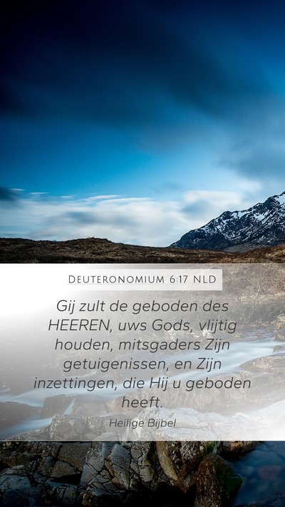 Deuteronomium 6:17 NLD Bible Verse Image