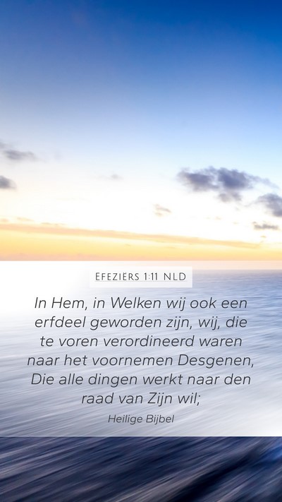 Efeziërs 1:11 NLD Bible Verse Image