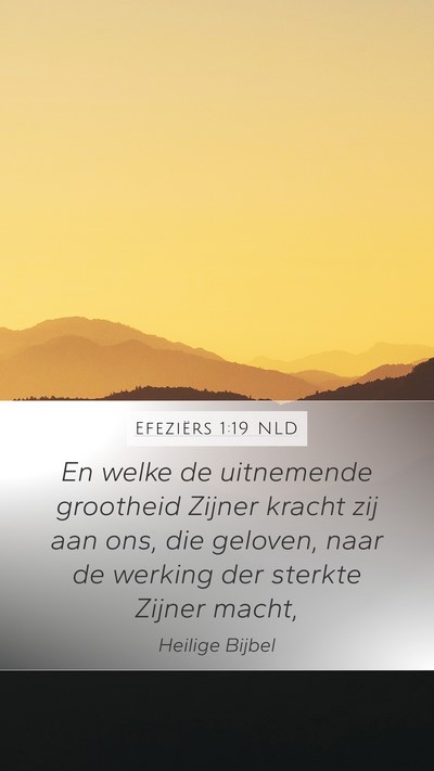 Efeziërs 1:19 NLD Bible Verse Image