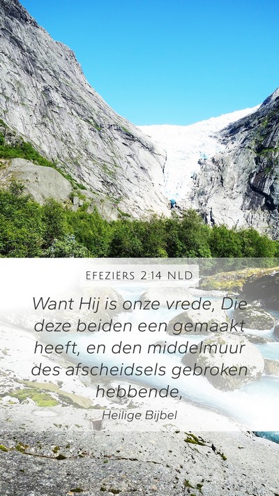 Efeziërs 2:14 NLD Bible Verse Image