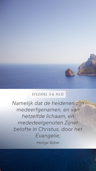 Efeziërs 3:6 NLD Bible Verse Image