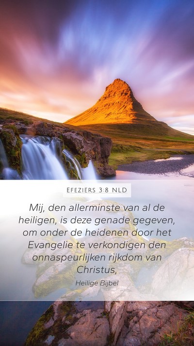 Efeziërs 3:8 NLD Bible Verse Image