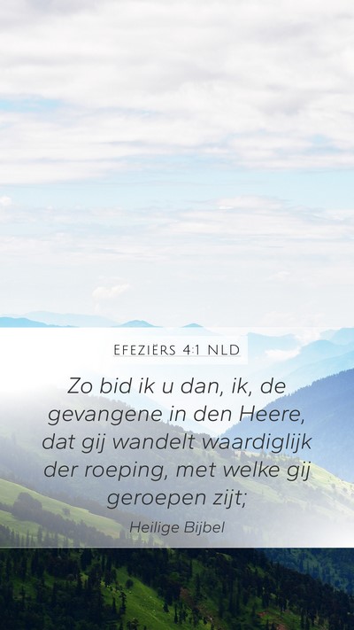 Efeziërs 4:1 NLD Bible Verse Image