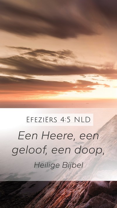 Efeziërs 4:5 NLD Bible Verse Image