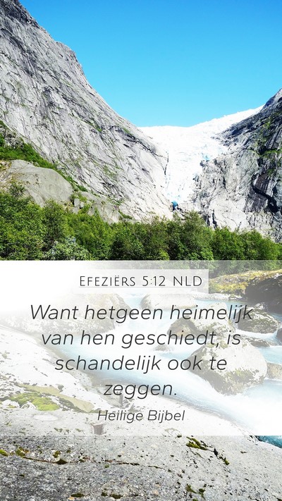 Efeziërs 5:12 NLD Bible Verse Image