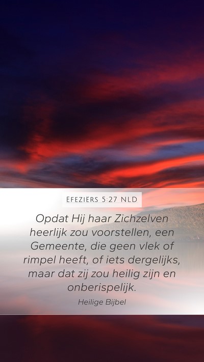 Efeziërs 5:27 NLD Bible Verse Image