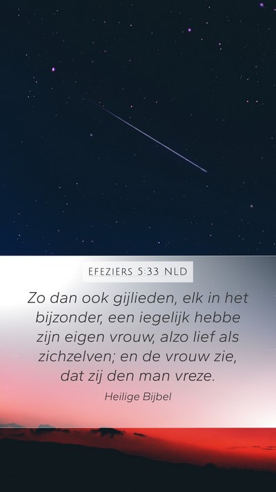 Efeziërs 5:33 NLD Bible Verse Image