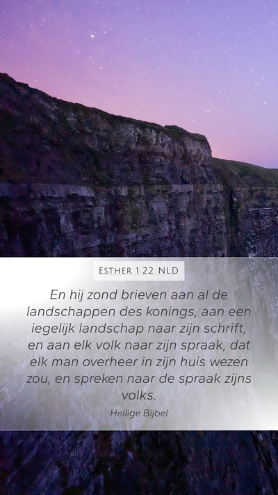 Esther 1:22 NLD Bible Verse Image