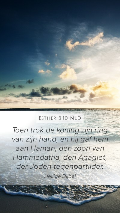 Esther 3:10 NLD Bible Verse Image