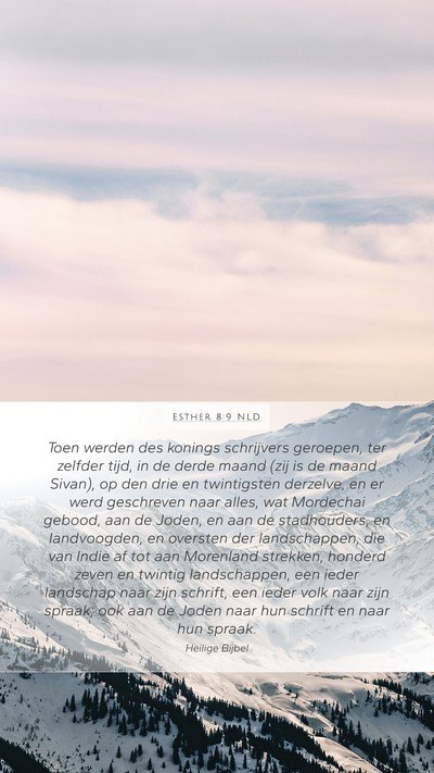 Esther 8:9 NLD Bible Verse Image