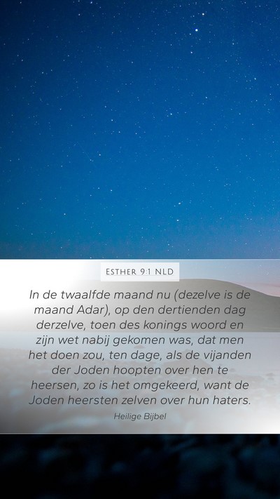 Esther 9:1 NLD Bible Verse Image