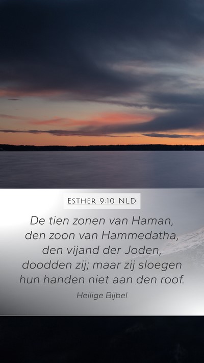 Esther 9:10 NLD Bible Verse Image
